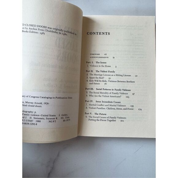 Behind Closed Doors Violence in the American Family hardback book 1968 - Picture 3 of 5